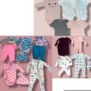 Newborn baby girl clothes bundle lot